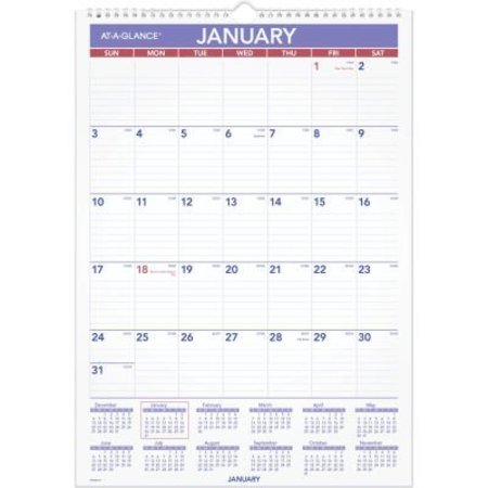 AT-A-GLANCE AT-A-GLANCE Erasable Wall Calendar, 12 x 17, White, 2022 PMLM0228